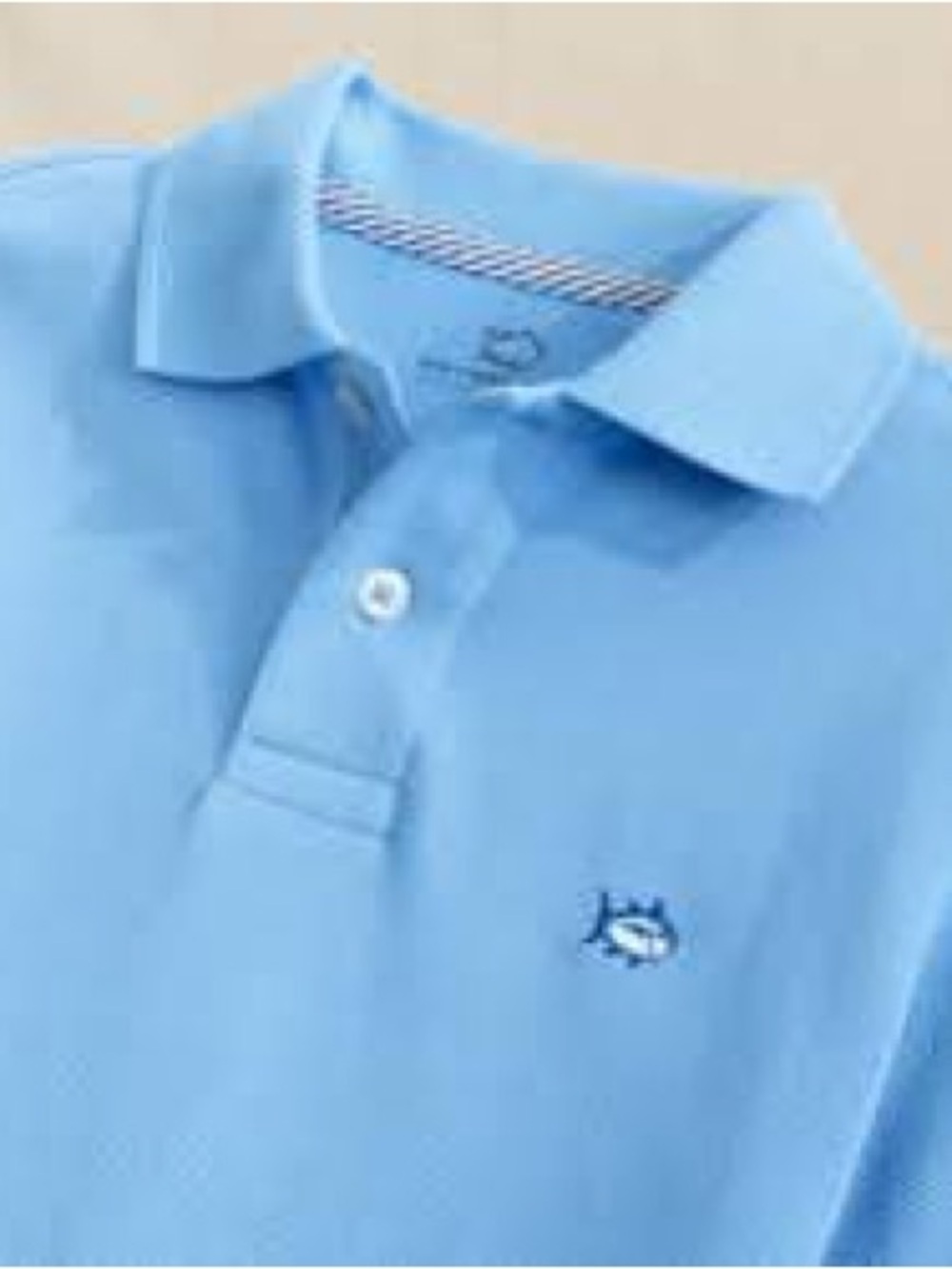 Southern Tide Boy’s Light Blue The Skip Jack Short-Sleeve Polo Sz L (12-14)